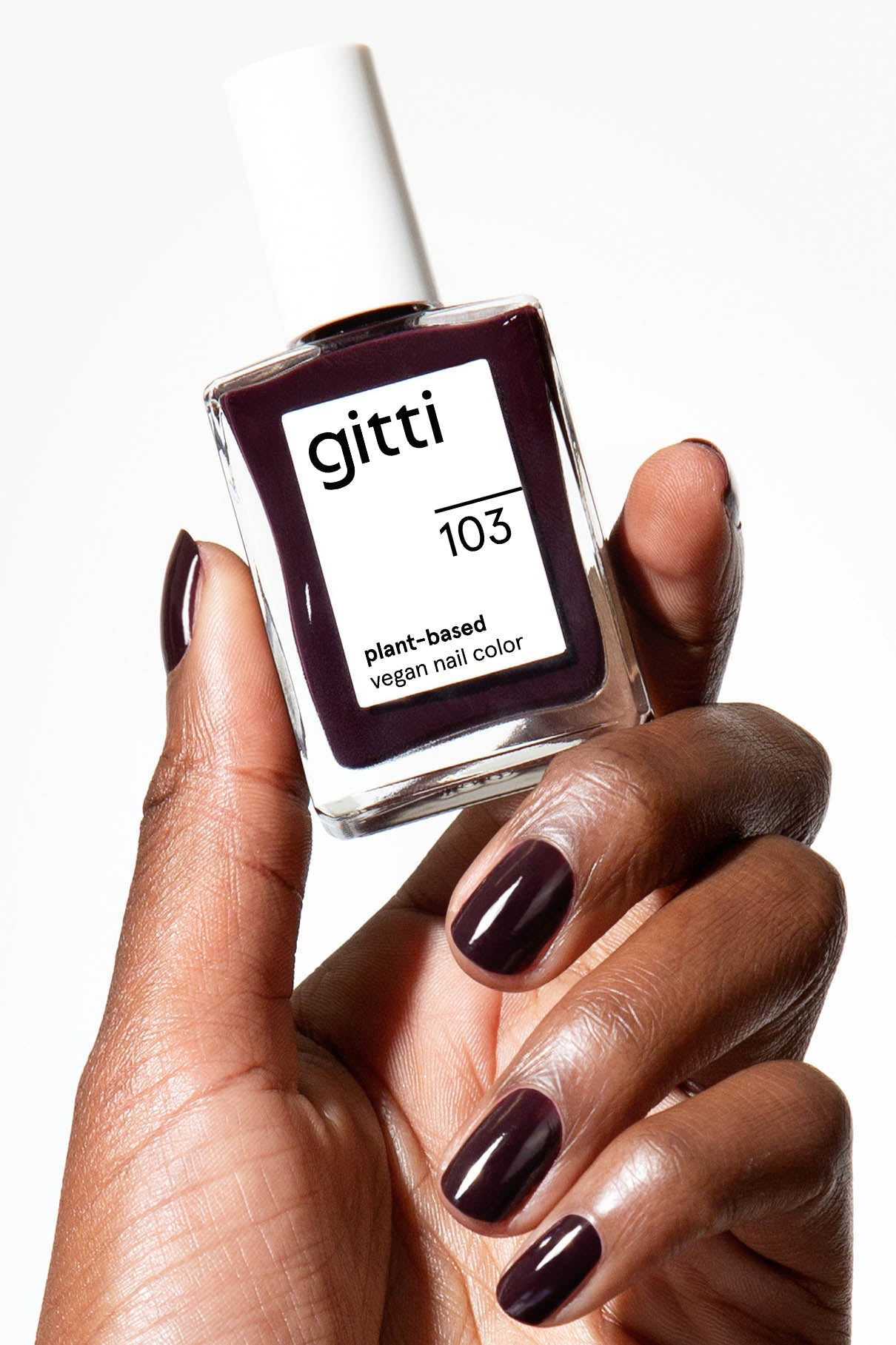 gitti no. 103 Aubergine. Leuchtende Farbe, langanhaltend, pflanzenbasiert.