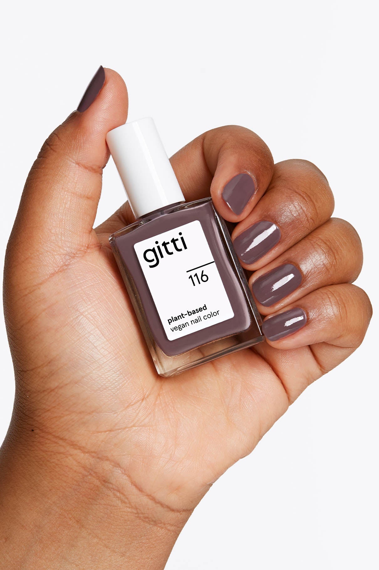 gitti no.116 Helles Espresso, vegan, langanhaltend und pflanzenbasierte Nagelfarbe, Maniküre und Nagellackflashe