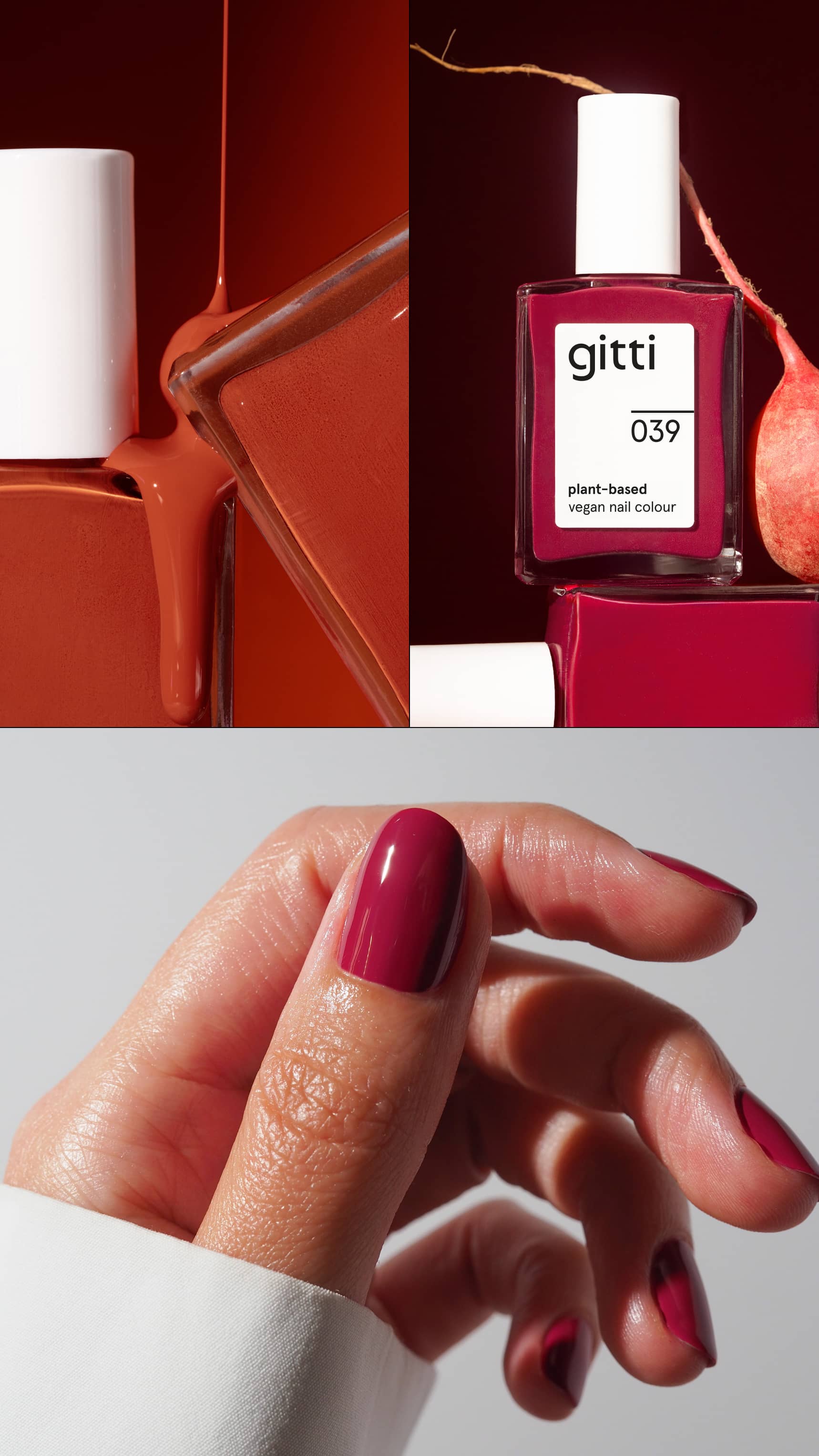 Collage aus Herbst Nagelfarben