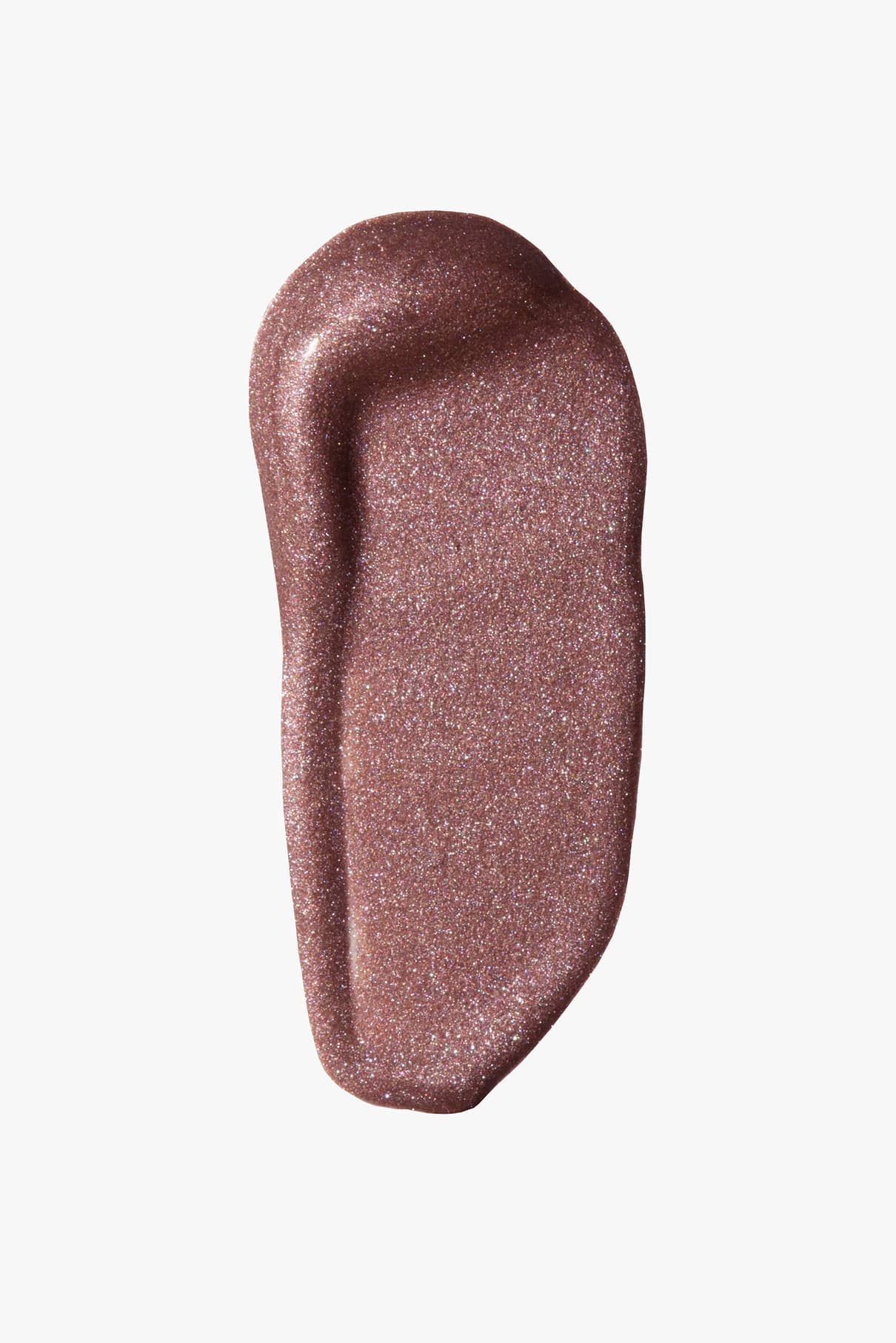 Ein Abstrich von Visionist Nr. 01, einem schimmernden mauvefarbenen Make-up mit einem kühlen, tiefbeerigen Farbton, auf weißem Hintergrund.