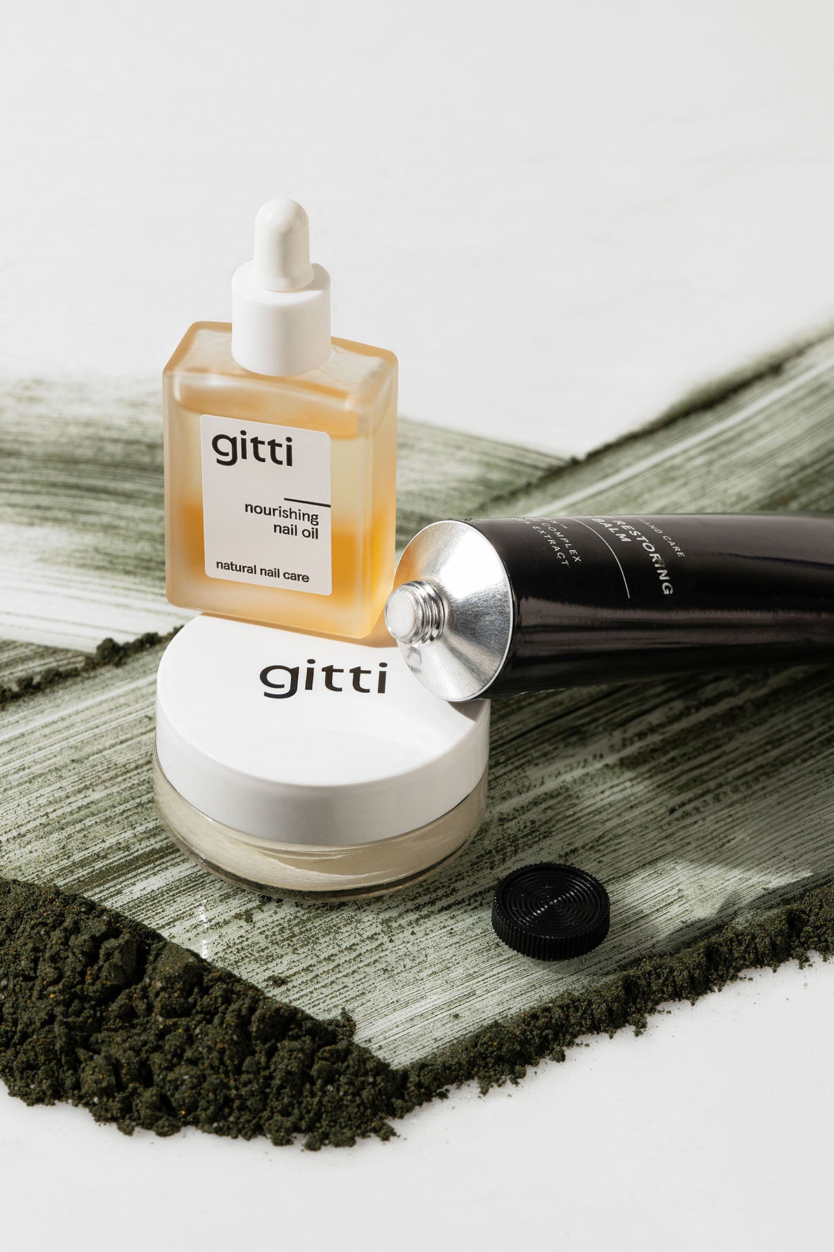 gitti Nagellackentferner Balm, Nourishing Nail Oli, Night Restoring Hand Balm