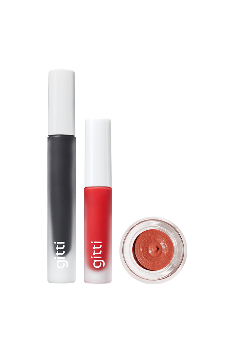 Trio cils, lèvres et joues